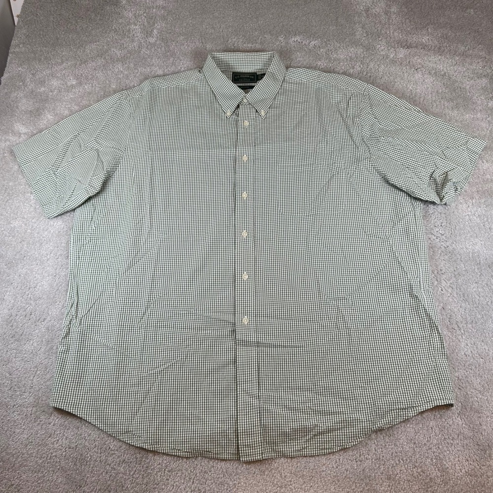 Filson Button Down Shirt Mens XXL Green Gingham Short Sleeve Cotton RN 39126